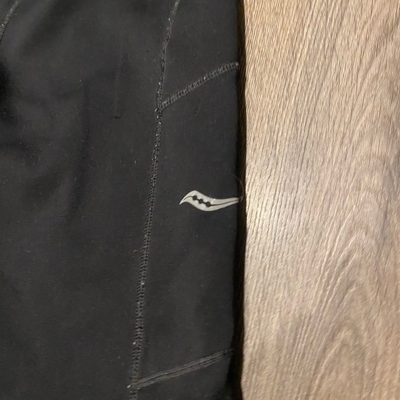 Saucony Black Athletic Leggings women’s small reversible cold weather running sm - Picture 9 of 10